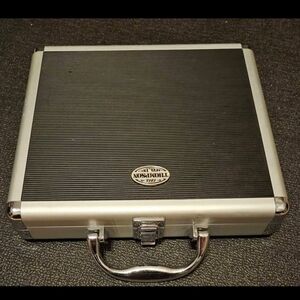 1915 Thompson & Co Aluminum Metal Cigar Carrying travel Case Sleek Compact Size